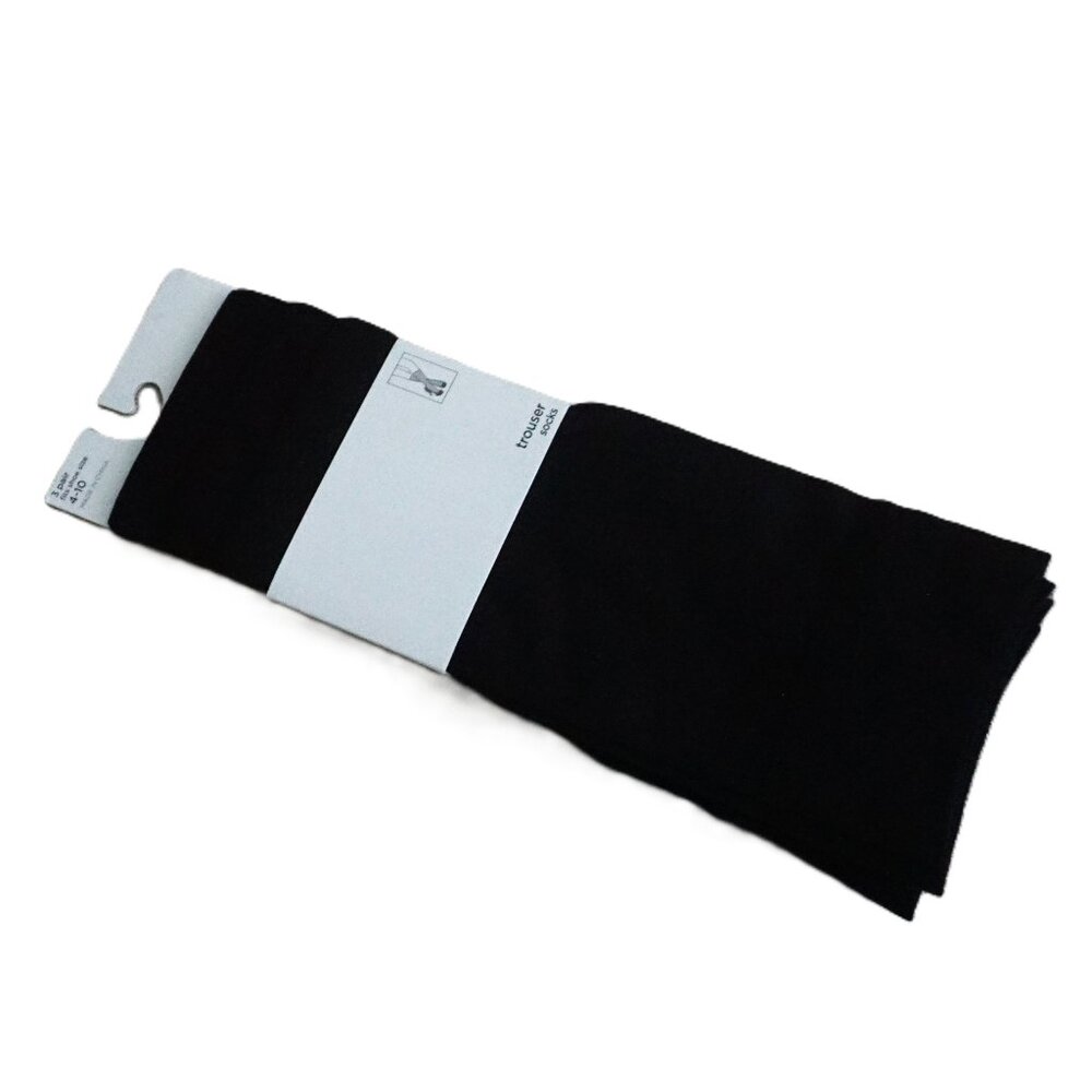 JCPenney’s Trouser Socks 3 Pairs Black Average Fit Women’s Shoe Size 4-10